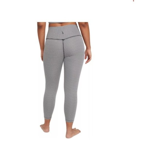Nike Women's Dri-FIT‎ One Icon Clash Mid-Rise Legging XS Black Gingham DA1092 - Picture 2 of 2